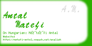 antal matefi business card